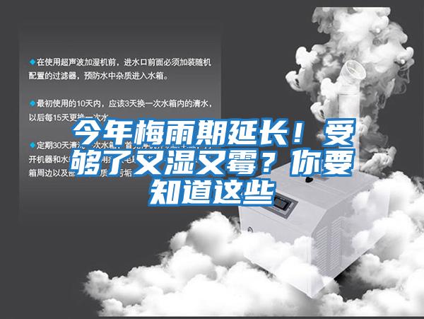 今年梅雨期延長！受夠了又濕又霉？你要知道這些