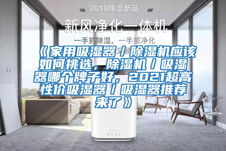 《家用吸濕器／除濕機應該如何挑選，除濕機／吸濕器哪個牌子好，2021超高性價吸濕器／吸濕器推薦來了》