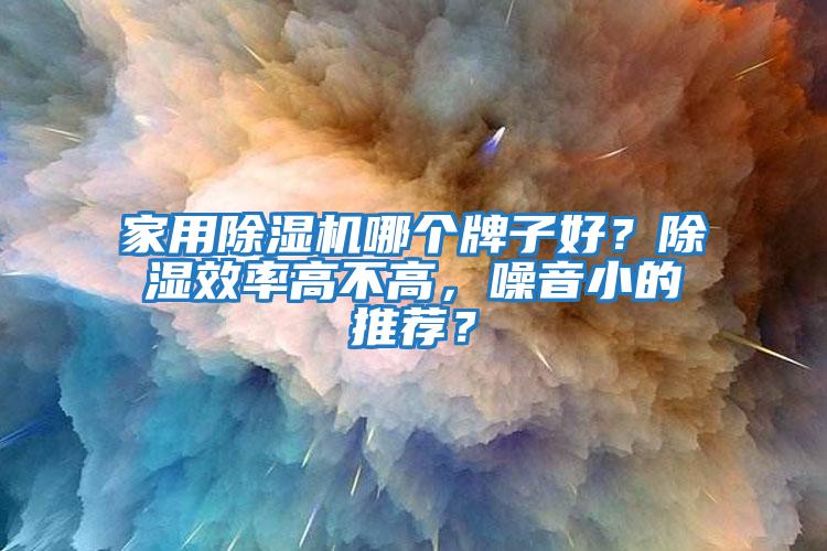 家用除濕機哪個牌子好？除濕效率高不高，噪音小的推薦？