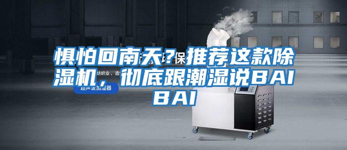 懼怕回南天？推薦這款除濕機，徹底跟潮濕說BAIBAI