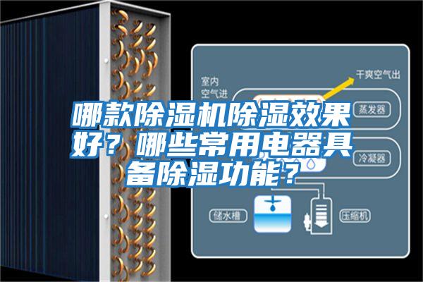 哪款除濕機除濕效果好？哪些常用電器具備除濕功能？